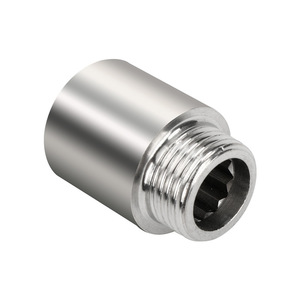 Conector de extensión de 4 pulgadas de acero inoxidable con rosca macho y hembra para línea de suministro de agua del grifo - Product Image 1