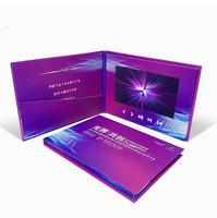Meilleure vente de brochure vidéo LCD à couverture rigide pour produit promotionnel carte de voeux d'invitation de mariage d'affaires