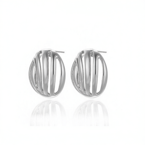 Amy Amy Fashion <b>Stud</b> Earrings <b>Silver</b> Plated Geometric Design For Women Party Jewelry PE2062 - Product Image 3