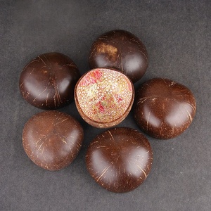 Arts et métiers faits à la main bols et cuillères en bois de noix de coco polis (lot de 2) - Product Image 5
