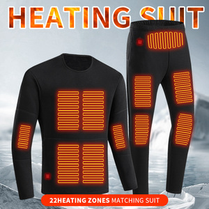 Conjunto de Ropa Interior Térmica para Hombre, 95% Algodón, 5% Elastano, Cálida para Invierno, con Carga USB, Batería Recargable, Traje Térmico con Calefacción - Product Image 4