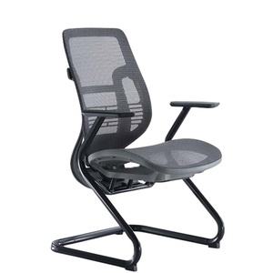 Chaises ergonomiques pivotantes noires à dossier haut en maille intégrale, nouveau style, avec soutien lombaire réglable, chaise de bureau - Product Image 6