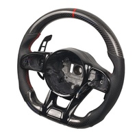 Pour Mercedes Benz W212 W203 W205 W222 W213 Cls Gle Glc 43 E63 E53 C63 AMG Volant en cuir personnalisé Accessoires de voiture