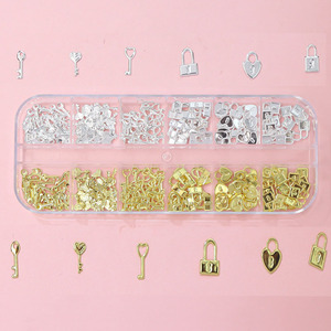 Decoración de <span class=keywords><strong>Uñas</strong></span> con 12 Compartimentos, Cuentas Planas Doradas y Plateadas, Lazo de Cinta, Alas, Adornos Mixtos para <span class=keywords><strong>Uñas</strong></span>, Decoraciones para <span class=keywords><strong>Uñas</strong></span> DIY - Product Image 2