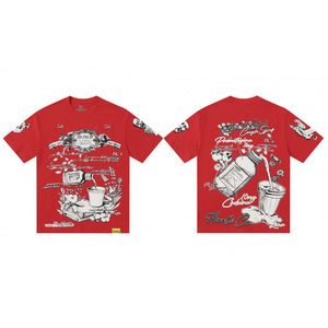 T-shirt pour homme de haute qualité, personnalisé en usine, style streetwear américain, imprimé surdimensionné « Cough Syrup Too Much » - Product Image 6