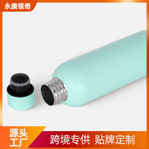 Straight Body Stainless Steel Thermos Cup 304 Vacuum Insulated 500Ml For Travel Green Customizable Color - Product Image 5