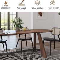 Bureau de consultation de forme ovale WESOME Table de négociation pour directeur de bureau Bureau d'ordinateur pour patron Mobilier de bureau commercial