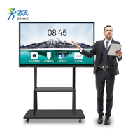 Pantalla 4K con Sistema Operativo Android Win 10/Win 11, Base para Piso, TV Interactiva con Pantalla Táctil, Monitor, Pizarra Inteligente para Aula