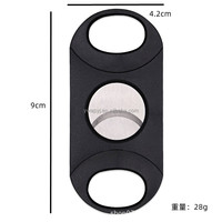 Coupe-cigares en plastique noir de calibre 60, accessoires pour cigares, logo personnalisé pour les boutiques de cigares
