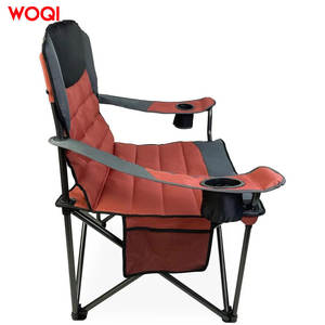 Silla Plegable Extra Grande Woqi, Silla de Playa Portátil para Exteriores con Portavasos Doble, Naranja - Product Image 1
