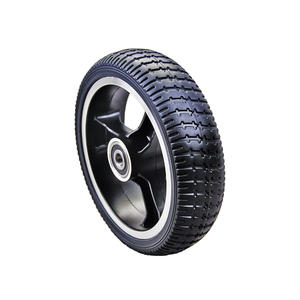 AGV roda Fonte fábrica Produtos quentes 170X44mm Mut Alumínio núcleo Duplo rolamento de esferas Driven rodízios de borracha - Product Image 1