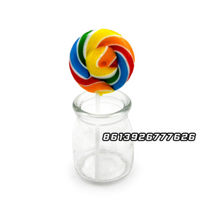 Sucette plate ronde arc-en-ciel Halal de marque privée personnalisée en gros - Product Image 5