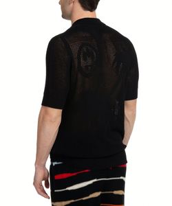 Personalizado de alta calidad de algodón de moda de negocios de punto de manga corta Camiseta Intarsia de punto de manga corta Polo - Product Image 5