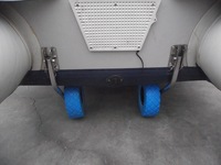 Remorque gonflable de bateau, cadre en acier inoxydable avec roues d'atterrissage