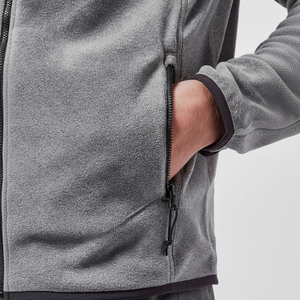 Elegante chaqueta informal de invierno con cremallera personalizada de algodón polar soporte de lana de talla grande nueva venta al por mayor estampado de piel de punto - Product Image 1