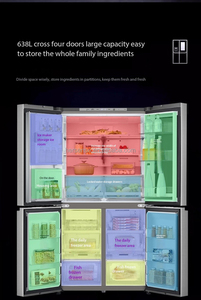 638L High Quality Technological Household 4 Door Silver Refrigerator Water Dispenser <b>Ice</b> <b>Maker</b> Wirh Transparent Frequency Conver - Product Image 5