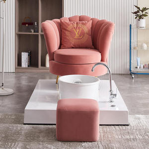 Muebles de lujo para salón de uñas, silla de masaje rosa para spa de pedicura, sillas de spa para pedicura para salón de uñas - Product Image 3