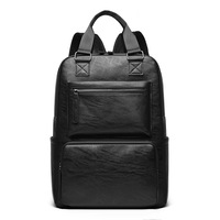 Mochila impermeable ligera para ordenador portátil para hombres y mujeres, Material de PU de 15,6 pulgadas, bolsa informal con cremallera de estilo comercial, mochila al por mayor
