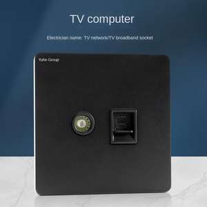 Panel táctil regulador de intensidad para pared, de malla, para TV, con enchufe de acero inoxidable, interruptor de pared estándar universal personalizado para el hogar, 10A - Product Image 1