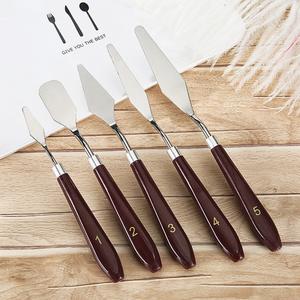 5 قطع مكشطة الطلاء مزيج سكاكين لوحة الفن الاكريليك النفط الغواش مجموعة مكشطة الرسم - Product Image 4