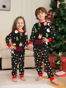 Pigiama invernale a manica lunga da donna con abiti da notte natalizi da donna con abbinamenti per bambini e ragazzi, funzione Anti-strizzacervelli - Product Image 5
