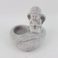 Pot à fleurs classique de haute qualité avec motif ange pour utilisation au sol, élégant pot en ciment pour jardin ou pierre tombale