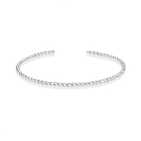 Bracelet minimaliste en argent sterling 925 avec câble torsadé pour hommes et femmes
