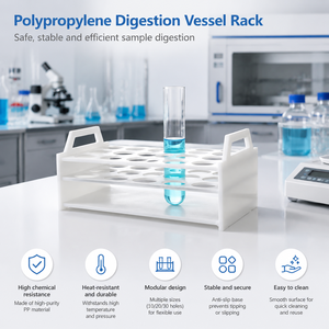 Degao - Soporte para Recipientes de Digestión de Polipropileno Resistente a Ácidos y Álcalis, 24/30 Orificios para Tubos de Digestión de 26/32 mm de Diámetro, para Laboratorio - Product Image 2