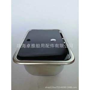 Évier en acier inoxydable GR-566A avec couvercle en verre trempé 380*280*136 mm pour camping-cars et yachts, usage maritime - Product Image 2