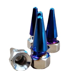 Capuchon de valve hexagonal bleu en alliage d'aluminium universel pour valve de pneu de vélo, moto, voiture, type américain QM-kl - Product Image 5