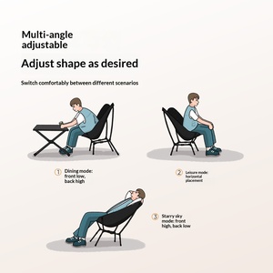 Chaise de camping pliable robuste en alliage d'aluminium 7075, capacité de charge 120 kg, compacte et portable, pour la <span class=keywords><strong>randonnée</strong></span>, la plage et les activités de plein air - Product Image 5