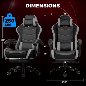 Silla de Juego Ergonómica Personalizada Económica Más Vendida en 2026, Silla para PC con Reposabrazos Articulados de Cuero PU para Estudiantes Gamers - Product Image 2