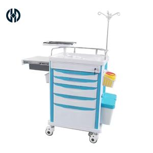 Chariot médical multifonctionnel haute performance en ABS avec plateforme de défibrillation, chariot d'urgence pour hôpital et clinique - Product Image 2