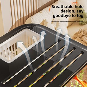 <span class=keywords><strong>Acquario</strong></span> di Lusso in Plastica con Coperchio, Vasca <span class=keywords><strong>per</strong></span> Pesci Trasparente Creativa <span class=keywords><strong>per</strong></span> Arredamento da Salotto, Habitat Traspirante <span class=keywords><strong>per</strong></span> <span class=keywords><strong>Tartarughe</strong></span> - Product Image 3