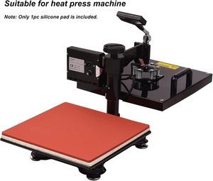 Plaques en mousse de silicone rouge, <span class=keywords><strong>tapis</strong></span> de presse à chaud en ABS, coussinets thermiques en silicone pour machine de presse à chaud, coussinets de remplacement - Product Image 4