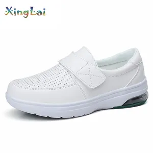 Sapatos de couro femininos, cor sólida, sapato branco ou pequeno, leve, respirável, estilo esportivo, casual, para caminhada