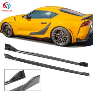 Honghang fibre de carbone/plastique ABS A90 Kit d'ailettes latérales jupes latérales pour <span class=keywords><strong>Toyota</strong></span> GR <span class=keywords><strong>Supra</strong></span> A90 A91 édition <span class=keywords><strong>J29</strong></span>/DB MkV 2020 + - Product Image 1