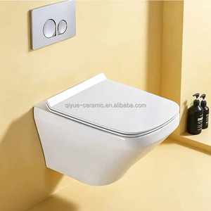 <span class=keywords><strong>WC</strong></span> <span class=keywords><strong>suspendu</strong></span> en céramique allongé au design moderne <span class=keywords><strong>pour</strong></span> salle de bain - Product Image 2