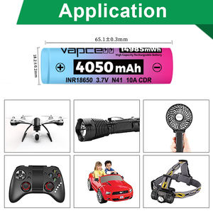 4050mAh 10A Vapcell N41 INR18650 3.7V 충전식 원통형 리튬 배터리 헤드 램프 손전등 레이저 포인터 스쿠터 - Product Image 4