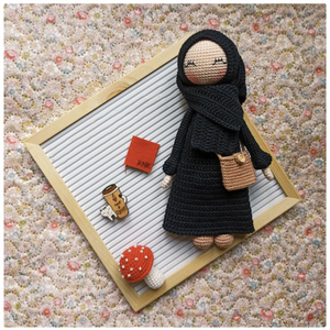 Haakwerk Zwarte Hijab Meisjespop Amigurumi Palestina Pop Haakwerk Moslim Islamitische Pop - Product Image 6