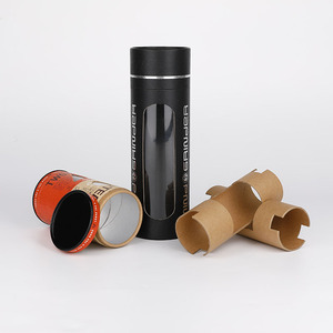 Fancy New Bao Bì Phong Cách Hình Giấy Có Thể Tông Bao Bì Ống Với Cửa Sổ PVC Rõ Ràng - Product Image 2