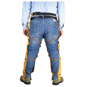 Delantal de pierna dividida de cuero de soldadura de alta resistencia, ropa de trabajo resistente al calor y a las llamas, delantal de <span class=keywords><strong>soldador</strong></span> de seguridad - Product Image 4