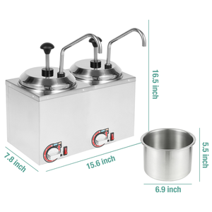 2.5L Electric Hot Steel Cheese <b>Pump</b> <b>Dispenser</b> Industrial Cooking Sugar Sweet and Cheese Sauce Heater Pumped Cheese <b>Dispenser</b> - Product Image 3