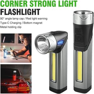 <span class=keywords><strong>Top</strong></span> xếp hạng <span class=keywords><strong>LED</strong></span> COB đèn pin với clip từ làm việc ánh sáng xách tay có thể sạc lại EDC đèn pin cho cắm trại HL-1309 - Product Image 5