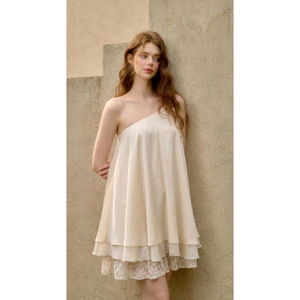 Ready To Ship Women's Sleeveless One Shoulder Party <b>Dress</b> Premium Mini <b>Dress</b> OEM ODM Service Clothing Factory - Product Image 4