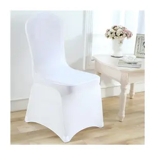 Factory Wholesale Stretch Chair Cloths White Wedding Chair Cover for Banquet Events