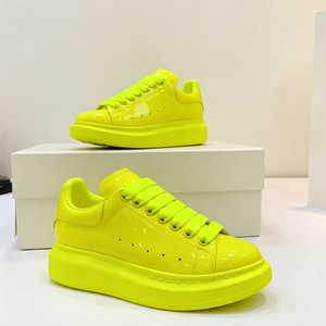 Zapatos de Cuero Casuales Modernos y Brillantes de Lujo, Zapatos de Diseñador para Hombre y Mujer, Zapatos Deportivos Transpirables de Calidad Original - Product Image 4