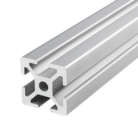 Profilé d'extrusion en aluminium T5 série 6000 léger 25x25/50x25 pour assemblages d'équipements de charpente industrielle, pliage et soudage