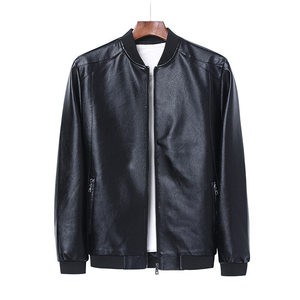 Men's Outerwear Men's Spring and Autumn PU <strong>Jacket</strong> 2023 New Popular Korean <strong>Slim</strong> <strong>Fitting</strong> Thin Style Trendy Clothes - Product Image 1