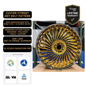 Cerchi Forgiati a 2 Pezzi, Concavi Profondi, 24-26 Pollici, 5x114.3 5x120 6x139.7, Garanzia a Vita, Cerchioni di Lusso per Camion, OEM <span class=keywords><strong>SEMA</strong></span> - Product Image 6